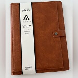 Blue Sky Padfolio Cognac/Tan Unisex Business Portfolio NWT